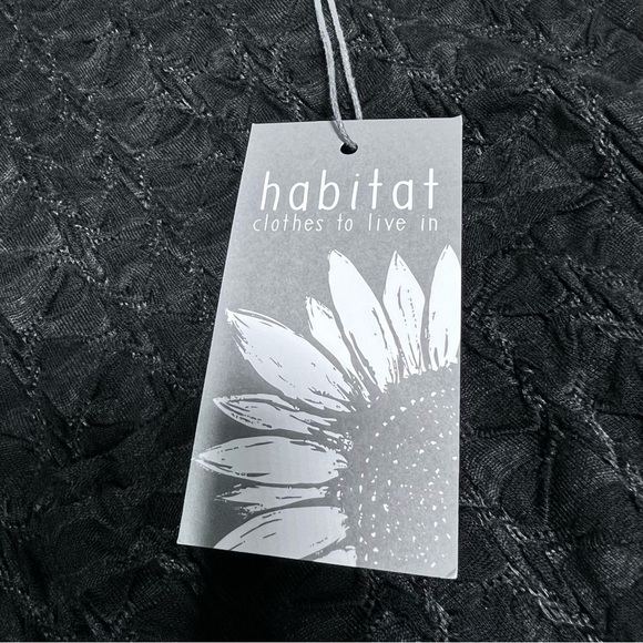 NWT HABITAT Shawl Pocket Jacket Black Cobblestone Knit Cardigan Size L - Picture 13 of 16